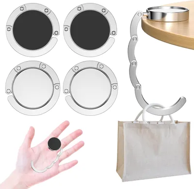 Productafbeelding van Opvouwbare Tassenhouders voor Tafel – Antislip Handtassenhouder (Set van 4)