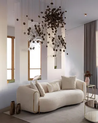 Produktbild von Sofa 3 Sitzer Luxus Beige Wohnzimmer Polster Sofas Design Textil neu Modern