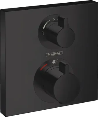 Produktbild von Thermostat Unterputz Ecostat Square Fertigset 2 Verbraucher mattschwarz