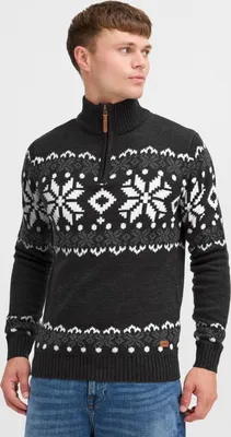 Produktbild von SOLID SDNorwin Herren Strickpullover Troyer Grobstrick Pullover mit Stehkragen Regular fit