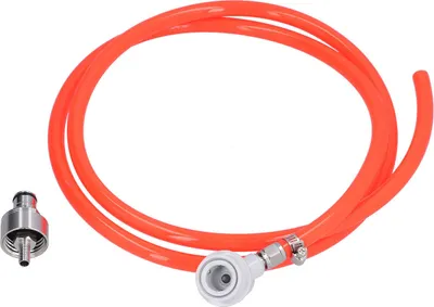 Productafbeelding van 1,7 meter lange kogelkraan-bierenleiding set met een 5/16 inch koolzuurkap, accessoire voor fust voor thuisbrouwsystemen