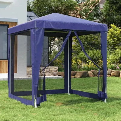 Produktbild von "2026 Promotion" Partyzelt mit 4 Mesh-Seitenwänden Blau 2x2 m HDPE - Pavillons & Partyzelte CC10178