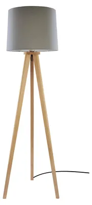 Produktbild von Elli Stehleuchte Asteiche geölt Baumwolle taupe