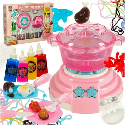 Produktbild von Crystal Gel Kleber 3D Crystal Glue Magic Küchenschablonen Kreativset 62-teilig Rosa
