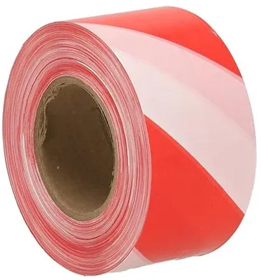 Obrázek produktu pro Červeno-bílá samolepicí páska v roli, 500 m