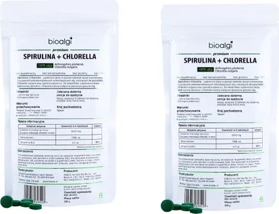 Obrázok produktu pre Prírodnériasy Spirulina + Chlorella - Vitality 400 tabliet