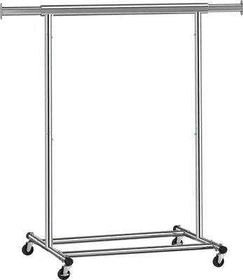 Zdjęcie produktu dla Wieszak na ubrania Rootz – wieszak na płaszcze – wózek na ubrania – rozwiązanie oszczędzające miejsce – 92–132 cm x 160 cm x 45,4 cm