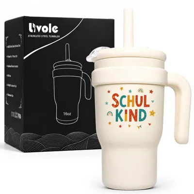 Thermobecher To Go 473 ml, doppelwandig, isoliert, für Schulkinder