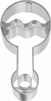 Immagine prodotto di Birkmann Ausstechform Babyrassel, Ausstecher, Plätzchenform, Keks, Plätzchen, Edelstahl, 7.5 cm, 193802