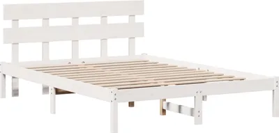 Immagine prodotto di vidaXL Struttura letto con testiera marrone 140 x 200 cm in legno di pino massiccio