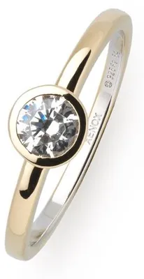 Produktbild von Xenox XS7279G Ring Damen Zarge Zirkonia Ø 4,5 mm Silber 18k Vergoldet Gr. 52