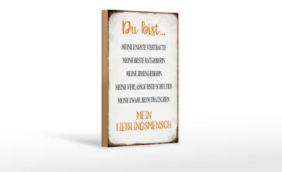 Produktbild von Holzschild Spruch 12x18cm du bist mein Lieblingsmensch