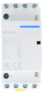 4-poliger AC-Schütz 20A 220V/230V DIN-Schiene