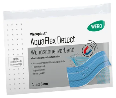 Produktbild von Weroplast AquaFlex Detect Wundschnellverband, detekt., 1 m x 6 cm