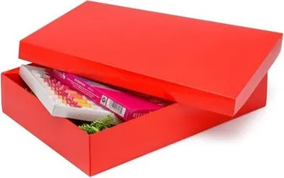 Produktbild von Laminierte Geschenkbox 250 x 180 x 70 mm, rot