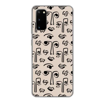 Produktbild von MuchoWow® Handyhülle Schutzhülle Hülle für Samsung Galaxy S20 Muster - Lippen - Strichzeichnungen Silikon Softcase Handy Hülle - Bild