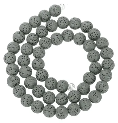 Vulkansteinkugeln 8 mm, 51 Stück, für DIY-Schmuck und Öldiffusor