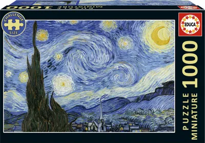 Immagine prodotto di Puzzle - EDUCA - Miniature Starry Night - 1000 pieces - 62.5 x 30 cm - from 12 years old
