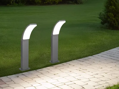 Produktbild von 2er Set LED Pollerleuchte Außenlampe Wegbeleuchtung Gartenleuchte Anthrazit 60cm