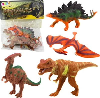 Produktbild von Dinosaurier T-Rex Pteranodon Stegosaurus Parasaurolophus 4Er-Figurenset