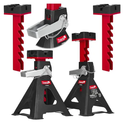 Obrázek produktu pro TVARDY Podpěra pod auto 3 t (1 pár), nastavitelná s aretací a gumovou podložkou – T00302