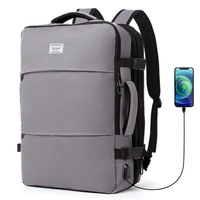 Produktbild von Reiserucksack 50L Reiserucksack Herren, Flugzeug Handgepäck Rucksack USB-Ladean 17 Zoll Laptop Rucksack für Arbeit Schule Reise, Casual Daypack