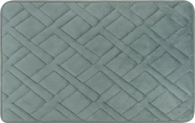 Immagine prodotto di QUVIO tappetino da bagno con motivo a quadri - Tappetino da bagno - Tappetino antiscivolo - Tappetino da bagno - Tappetino da doccia - Tappetino da bagno - Rettangolare - 50 x 80 x (lxw) - Microfibra - Grigio