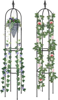 Produktbild von Famanu Pflanzenstütze Obelisk 176 cm - Set von 2 für Kletterpflanzen