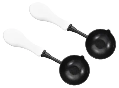 Productafbeelding van Wasserdichtingslepel - Set van 2 stuks - Voor het smelten van zegellak - 4 inch - Wit handvat