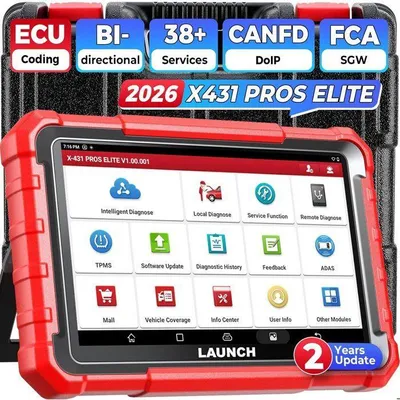 Image de Outil de Diagnostic Auto - LAUNCH - X431 PROS Elite - CANFD DOIP - Codage ECU - OBD2 Scanner