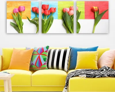 Produktbild von Wallity, P101437- RMY1212, Bunt, Leinwandbilder, 90 x 30 cm, 100% Leinwand