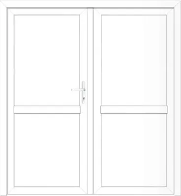 Produktbild von RORO Nebeneingangstür Colorado 2.flg 200x200 cm Kunststoff weiß/weiß 1/2-1/2 Gehflügel Rechts-Standflügel Links