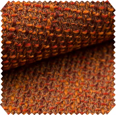 Produktbild von novely® LANZ Premium Möbelstoff mit Schwerem Webcharakter - Grob Gewebter Polsterstoff - Pflegeleichte Meterware 1lfm - Farbe: 13 Terracotta
