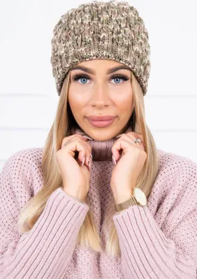 Zdjęcie produktu dla Czapka damska Kesi Adese khaki-ecru uniwersalna