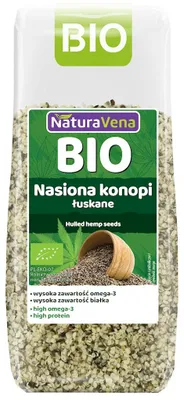 NASIONA KONOPI ŁUSKANE BIO 200 g - NATURAVENA