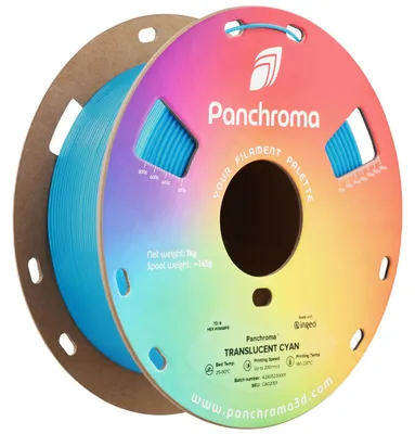 Zdjęcie produktu dla PLA półprzezroczysty, 1,75 mm, kolor: cyjan, waga: 1 kg