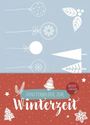 Produktbild von Brunnen Fensterbild-Set Winterzeit, wiederverwendbar, farbig, 3 A4-Seiten