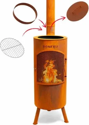 Produktbild von BonFeu Gartenöfen BONTINO Corten - Ø 35 cm x H 164 cm