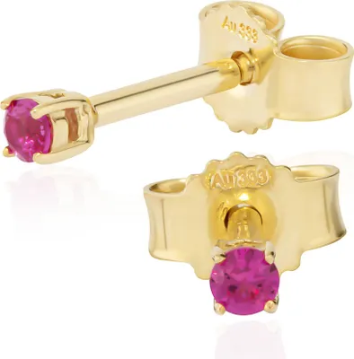 Produktbild von Paar Ohrstecker Rubin poliert 333 Gelbgold 8 Karat 1,9mm Damen Ohrringe