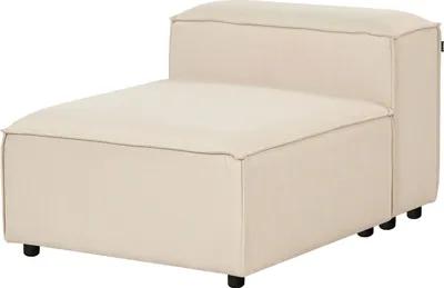 Produktbild von BELIANI Sessel Beige Stoff 1-Sitzer Modulsessel mit Niedriger Rückenlehne Wohnzimmermöbel Modern Skandi Wohnzimmer Ausstattung Sitzmöbel