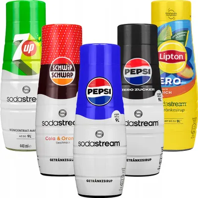 Image de SodaStream sirop set 5x440ml Pepsi 7Up Lipton Schwip Schwap concentré