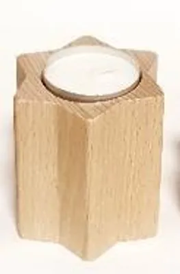 Produktbild von Tischdekoration Teelichthalter Stern natur BxHxT 6,5x7x6,5cm