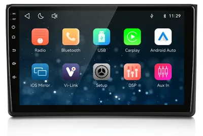 Obrázok produktu pre 9-palcové autorádio s jednoduchou inštaláciou pre modely Audi A4 8E 8H B6 B7 (ročníky 2000-2009), s funkciami CarPlay, Android Auto, Bluetooth, navigácie, ovládania z volantu a operačným systémom Linux