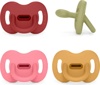 Image de Suavinex, Sucettes en silicone pack de 4, pour bébés 6-18 mois, Sucettes avec tétine physiologique Sx Pro, Symétriques, Super Douces et Flexibles, Sucettes pour s'endormir, Lake, Fuchsia, Honey, Chili