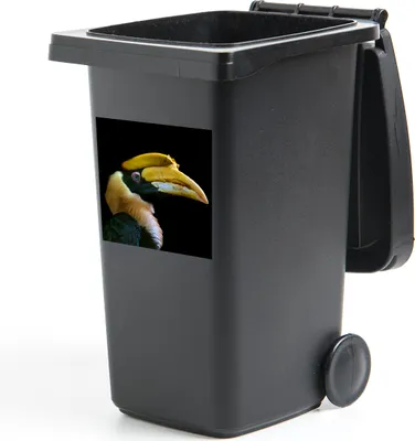 Produktbild von MuchoWow® Mülltonnenaufkleber Vogel - Schnabel - Schwarz 40x40 cm