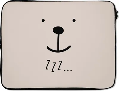 Produktbild von MuchoWow® Laptop Hülle 15 Zoll Sprichwörter - Zzz... - Zitate - Kinder - Baby Laptoptasche - Laptoptasche - Sleeve - Rundum-Schutz