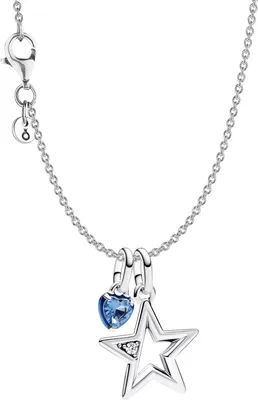 Pandora 68638 Collier für Damen Schmuckset Silber Stern und Herz 1