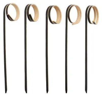 Produktbild von Papstar Fingerfood-Spieße 11 cm schwarz "Twister", 6 x 100 Stück