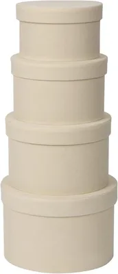 Produktbild von Geschenkbox 4 Stücke, weiß, Karton, Samt, für Geburtstag