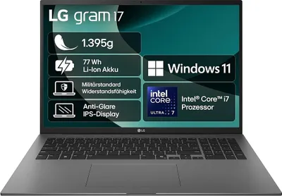 Image de LG ELECTRONICS LG gram 17 17Z90TL-G.AU8BG 17" WQXGA Core Ultra 7 256V 32GB/2TB Win11